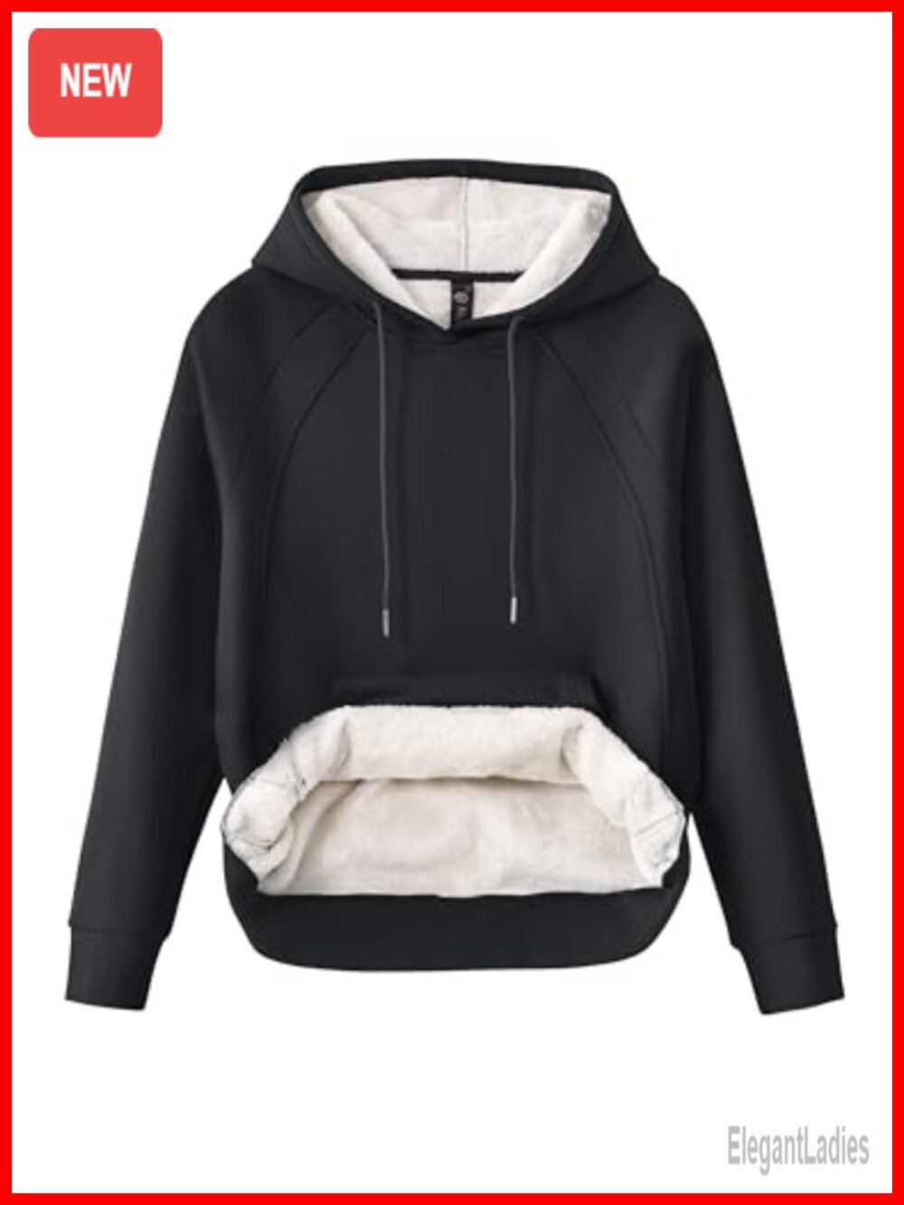 MoFiz Women's Fleece Sherpa Lined Hoodie Pullover Sweatshirt Pockets